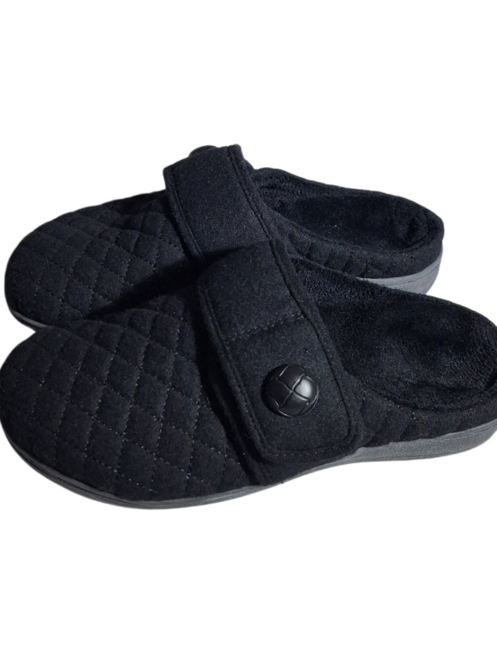 Vionic Slippers Carlin Women Size 7 Black Casual Classic Slip On Mule Shoes